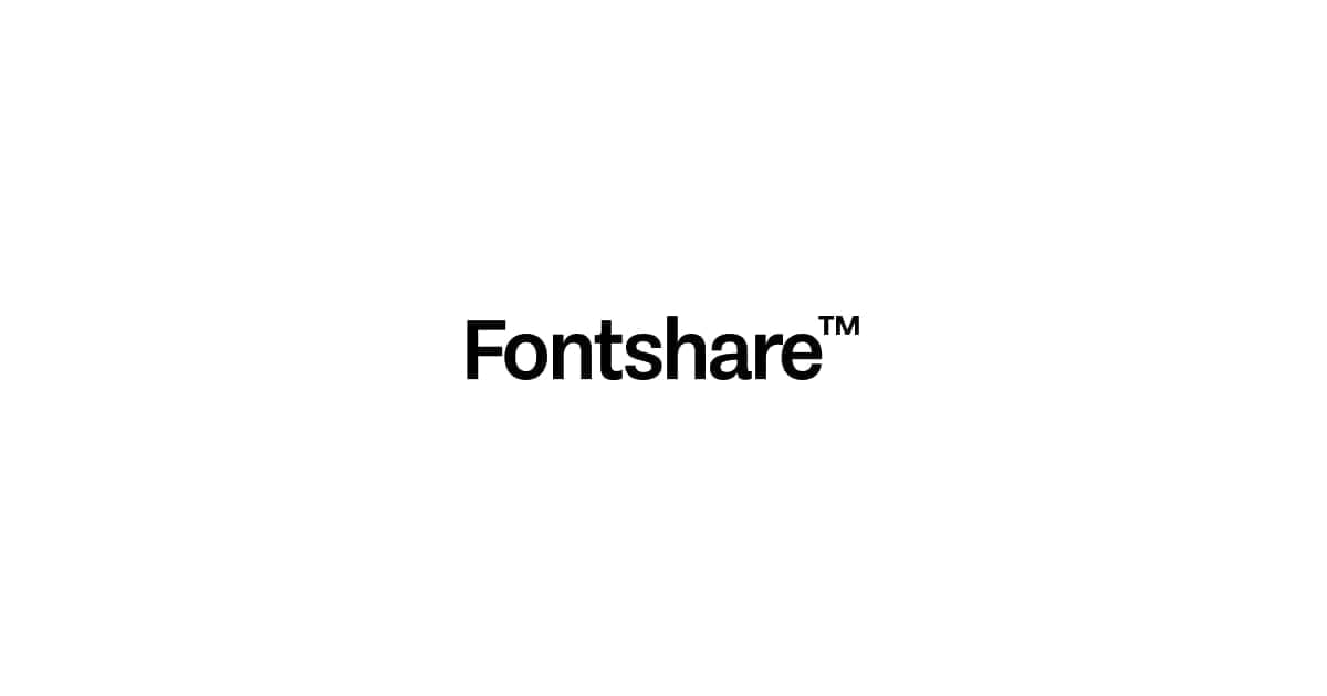 Fontshare: Quality Fonts. Free.